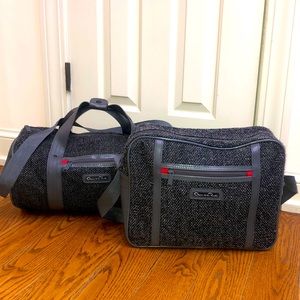 Oscar De le Renta Gray Tweed Bags
